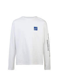 T-shirt à manche longue imprimé blanc Calvin Klein Jeans Est. 1978