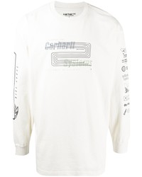 T-shirt à manche longue imprimé blanc Carhartt WIP