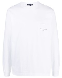 T-shirt à manche longue imprimé blanc Comme des Garcons