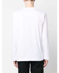 T-shirt à manche longue imprimé blanc Comme Des Garcons Homme Plus