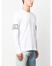 T-shirt à manche longue imprimé blanc Comme Des Garcons SHIRT