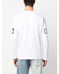 T-shirt à manche longue imprimé blanc Comme Des Garcons SHIRT