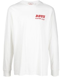 T-shirt à manche longue imprimé blanc Deus Ex Machina