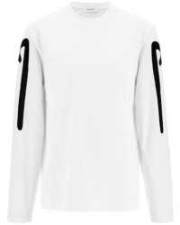 T-shirt à manche longue imprimé blanc Ferragamo