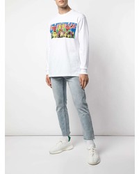 T-shirt à manche longue imprimé blanc Supreme