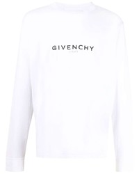 T-shirt à manche longue imprimé blanc Givenchy