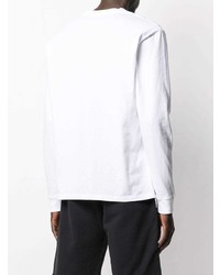 T-shirt à manche longue imprimé blanc Undercover