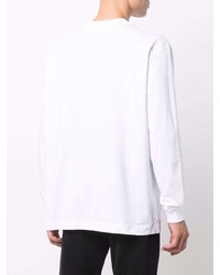 T-shirt à manche longue imprimé blanc Calvin Klein Jeans