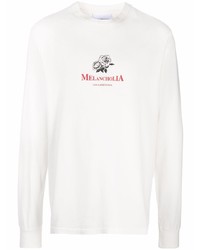 T-shirt à manche longue imprimé blanc Han Kjobenhavn
