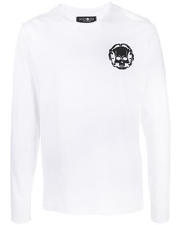 T-shirt à manche longue imprimé blanc Hydrogen