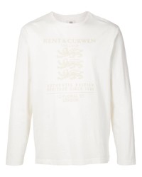 T-shirt à manche longue imprimé blanc Kent & Curwen