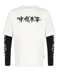 T-shirt à manche longue imprimé blanc Li-Ning