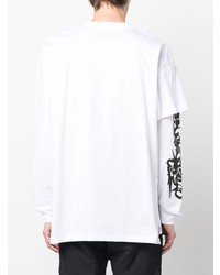T-shirt à manche longue imprimé blanc ACRONYM