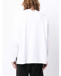 T-shirt à manche longue imprimé blanc Facetasm