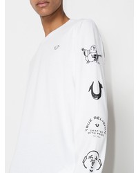 T-shirt à manche longue imprimé blanc True Religion