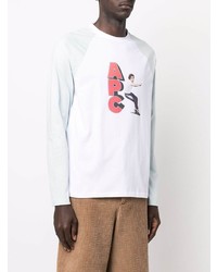 T-shirt à manche longue imprimé blanc A.P.C.