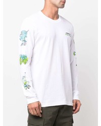 T-shirt à manche longue imprimé blanc adidas