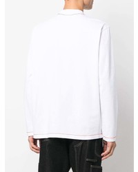 T-shirt à manche longue imprimé blanc Jacquemus