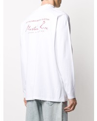 T-shirt à manche longue imprimé blanc Martine Rose