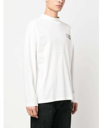 T-shirt à manche longue imprimé blanc MM6 MAISON MARGIELA