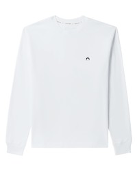 T-shirt à manche longue imprimé blanc Marine Serre