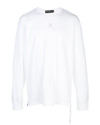 T-shirt à manche longue imprimé blanc Mastermind Japan