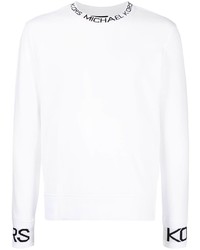 T-shirt à manche longue imprimé blanc Michael Kors