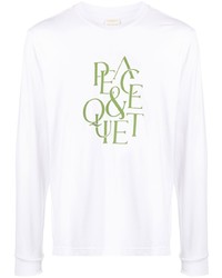 T-shirt à manche longue imprimé blanc Museum of Peace & Quiet