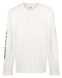T-shirt à manche longue imprimé blanc Oamc