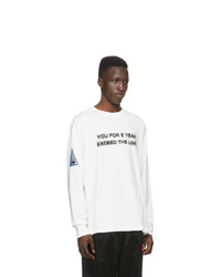 T-shirt à manche longue imprimé blanc Adidas Originals By Alexander Wang