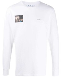 T-shirt à manche longue imprimé blanc Off-White