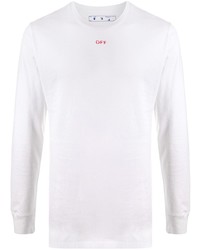 T-shirt à manche longue imprimé blanc Off-White
