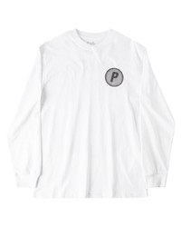 T-shirt à manche longue imprimé blanc Palace