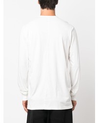 T-shirt à manche longue imprimé blanc Rick Owens DRKSHDW