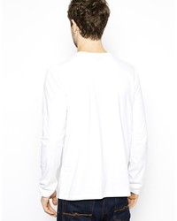 T-shirt à manche longue imprimé blanc Quiksilver
