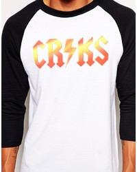 T-shirt à manche longue imprimé blanc Crooks & Castles