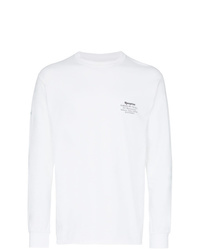 T-shirt à manche longue imprimé blanc Reception