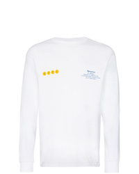 T-shirt à manche longue imprimé blanc Reception