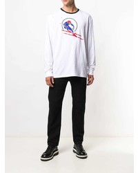 T-shirt à manche longue imprimé blanc Polo Ralph Lauren