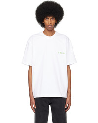 T-shirt à manche longue imprimé blanc Solid Homme