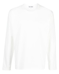 T-shirt à manche longue imprimé blanc Sunnei