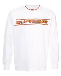 T-shirt à manche longue imprimé blanc Supreme