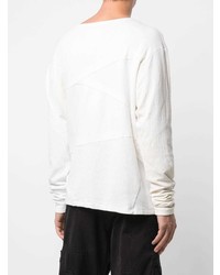 T-shirt à manche longue imprimé blanc Greg Lauren
