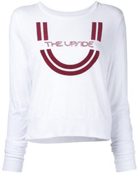T-shirt à manche longue imprimé blanc The Upside