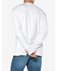 T-shirt à manche longue imprimé blanc Raf Simons