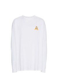 T-shirt à manche longue imprimé blanc Unravel Project