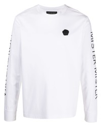 T-shirt à manche longue imprimé blanc Viktor & Rolf