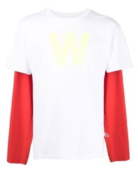 T-shirt à manche longue imprimé blanc Walter Van Beirendonck