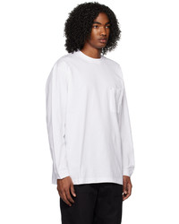 T-shirt à manche longue imprimé blanc Barbour