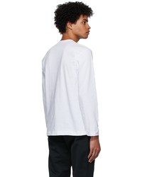 T-shirt à manche longue imprimé blanc Comme Des Garcons Play